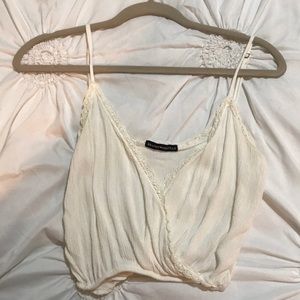 Brandy Melville white chiffon tank top